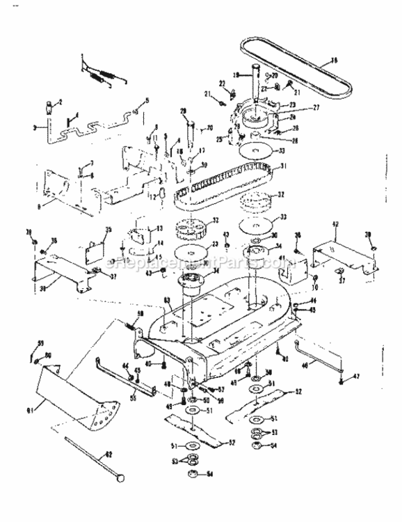 Page E Diagram and Parts List for 13196510  Craftsman Lawn Tractor