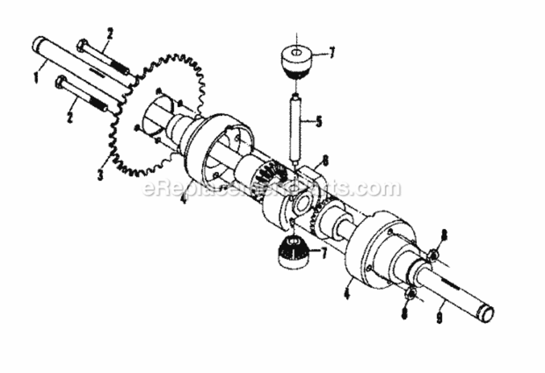 Page E Diagram and Parts List for 13196512  Craftsman Lawn Tractor