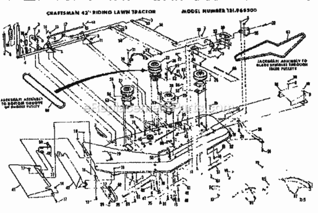 Page D Diagram and Parts List for 131965300  Craftsman Lawn Tractor