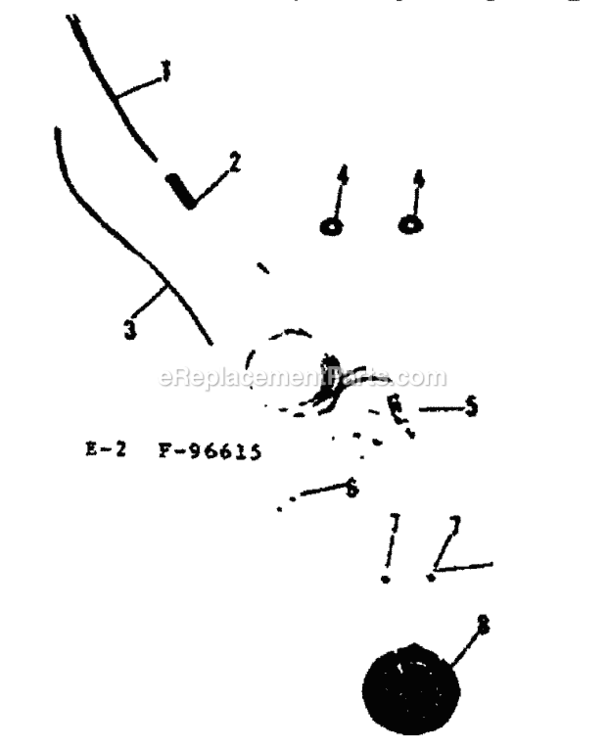 Page E Diagram and Parts List for 13196615  Craftsman Lawn Tractor