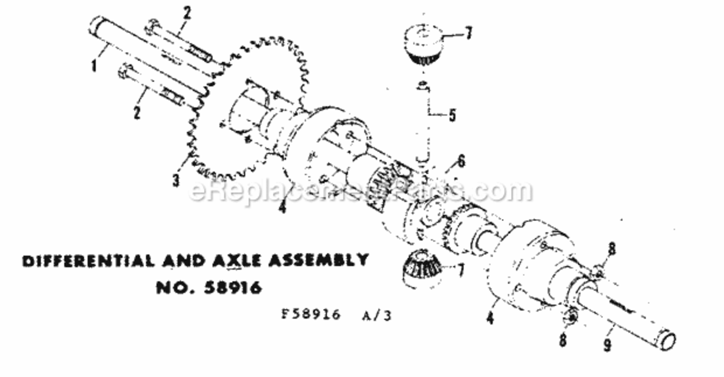 Page F Diagram and Parts List for 13196615  Craftsman Lawn Tractor