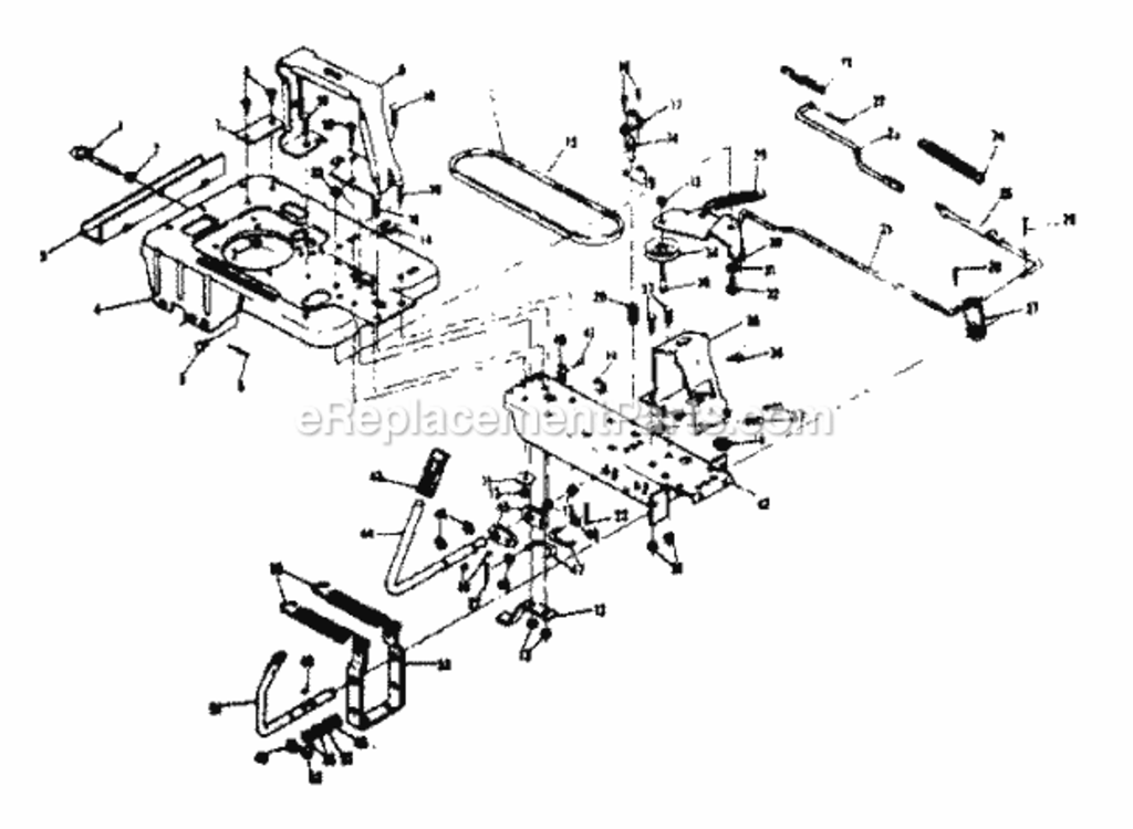 Page B Diagram and Parts List for 13196800  Craftsman Lawn Tractor