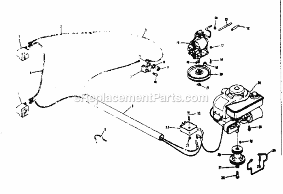Page E Diagram and Parts List for 13196800  Craftsman Lawn Tractor