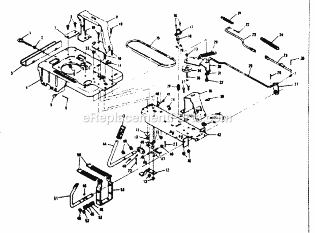 Page B Diagram and Parts List for 13196810  Craftsman Lawn Tractor