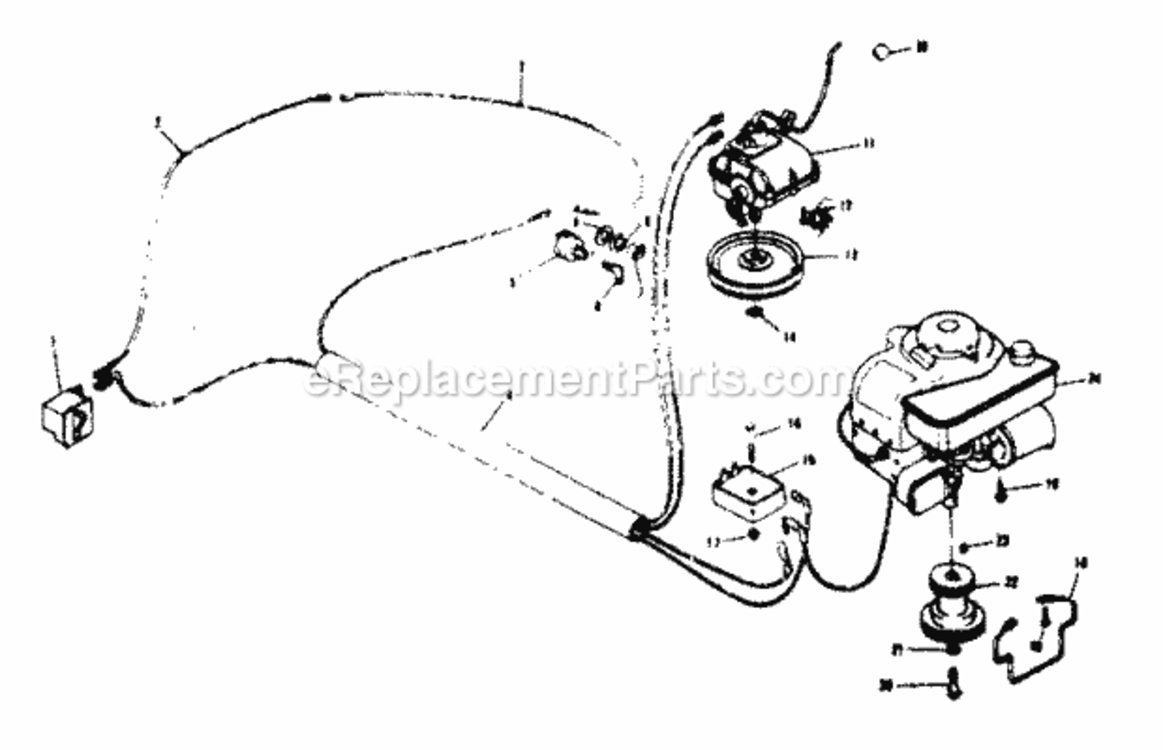Page E Diagram and Parts List for 13196810  Craftsman Lawn Tractor
