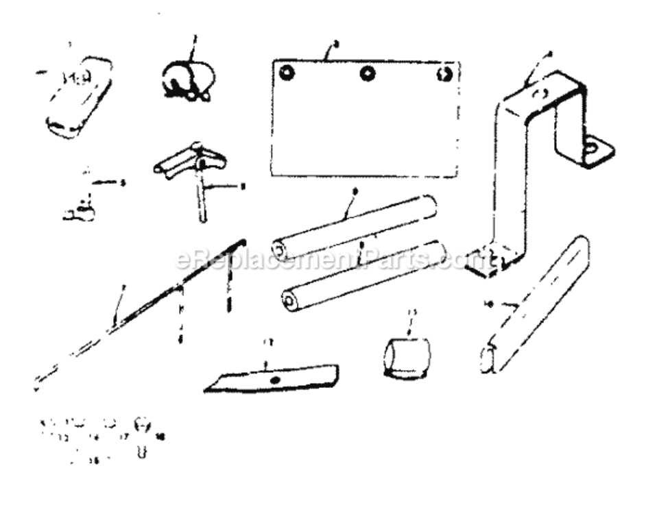 Page F Diagram and Parts List for 13196810  Craftsman Lawn Tractor