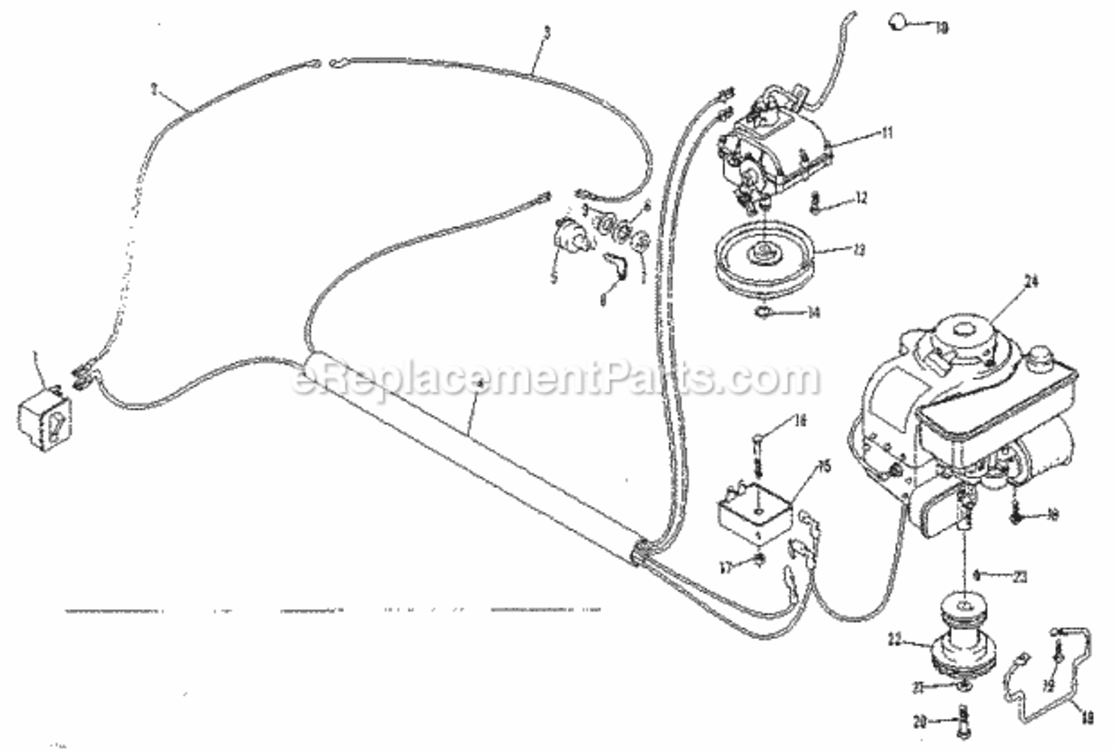 Page E Diagram and Parts List for 13196820  Craftsman Lawn Tractor