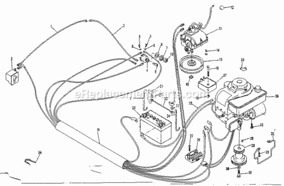 Page E Diagram and Parts List for 13196830  Craftsman Lawn Tractor