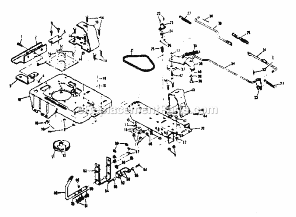 Page B Diagram and Parts List for 13196861  Craftsman Lawn Tractor