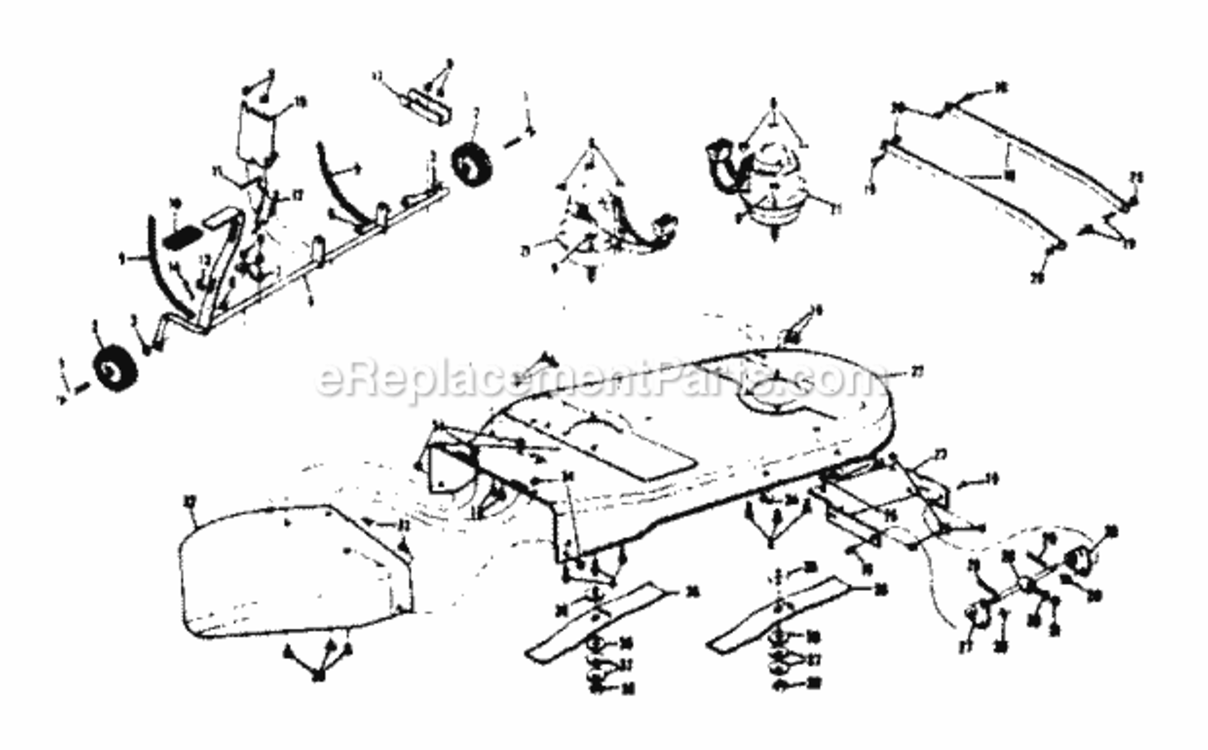 Page D Diagram and Parts List for 13196861  Craftsman Lawn Tractor