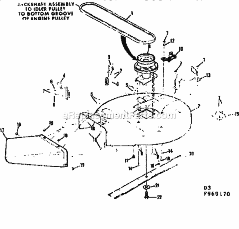 Page D Diagram and Parts List for 131969170  Craftsman Lawn Tractor