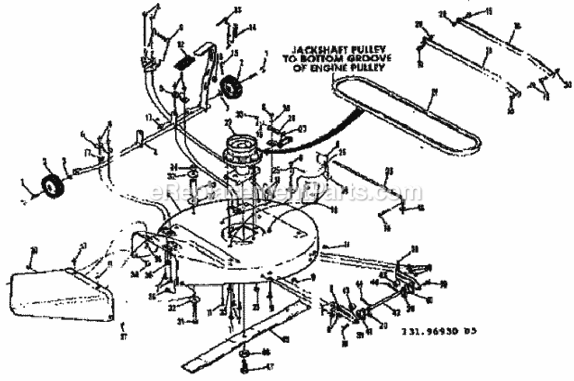Page D Diagram and Parts List for 13196930  Craftsman Lawn Tractor
