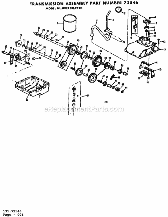 Page G Diagram and Parts List for 13196941  Craftsman Lawn Tractor