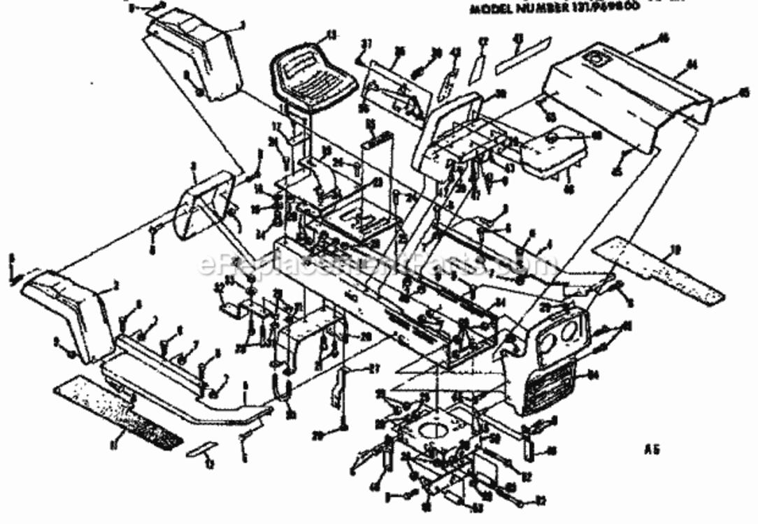 Page A Diagram and Parts List for 131969800  Craftsman Lawn Tractor