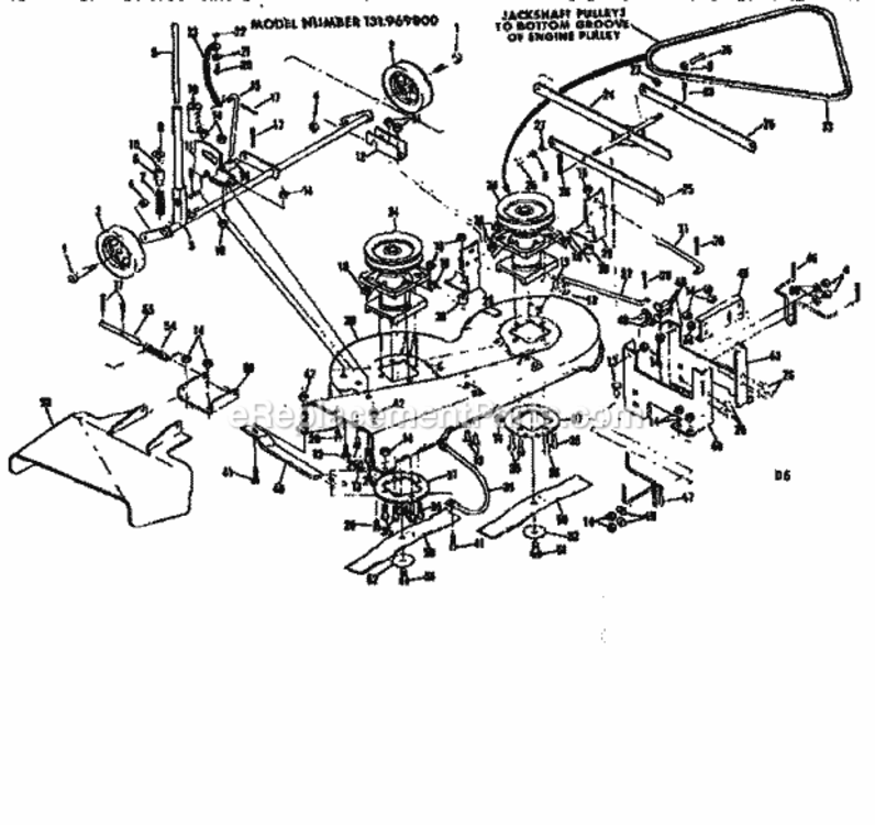 Page D Diagram and Parts List for 131969800  Craftsman Lawn Tractor
