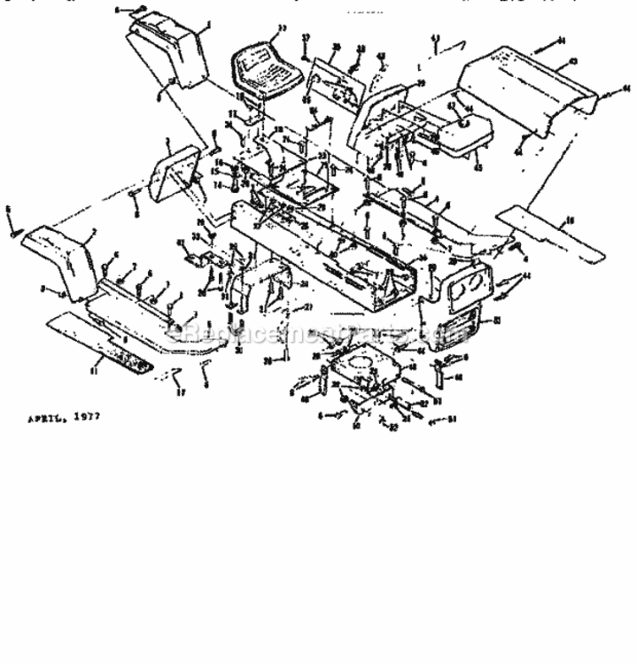 Page A Diagram and Parts List for 131969802  Craftsman Lawn Tractor