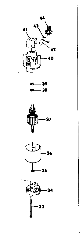 Motor Assembly Diagram and Parts List for 257796360  Craftsman Snow Blower