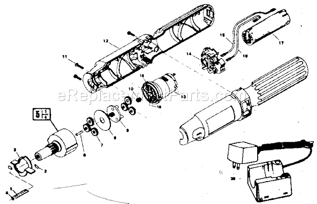 Page A Diagram and Parts List for 135112110  Craftsman Electric Drill