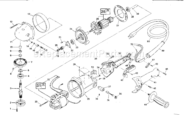 Unit Parts Diagram and Parts List for 135277411  Craftsman Sander Polisher