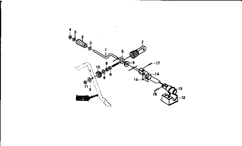 Chute Control Rod Diagram and Parts List for 536886622  Craftsman Snow Blower