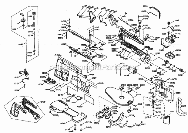 Saw Diagram and Parts List for 137216010  Craftsman Scroll Saw