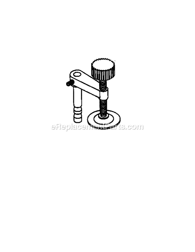 Hol Down Clamp Diagram and Parts List for 137234960  Craftsman Miter Saw