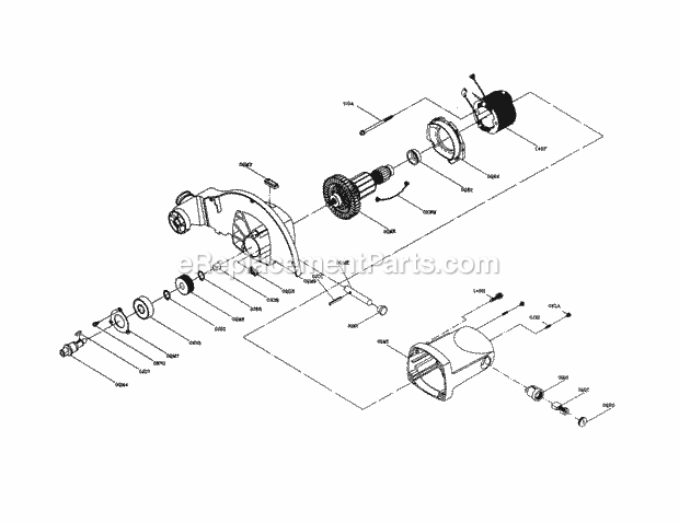 Motor Diagram and Parts List for 137242760  Craftsman Miter Saw