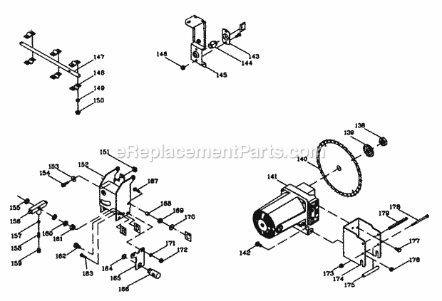 Motor Mount Diagram and Parts List for 137248250  Craftsman Table Saw