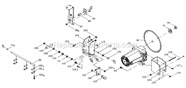 Motor Assy Diagram and Parts List for 137248480  Craftsman Table Saw