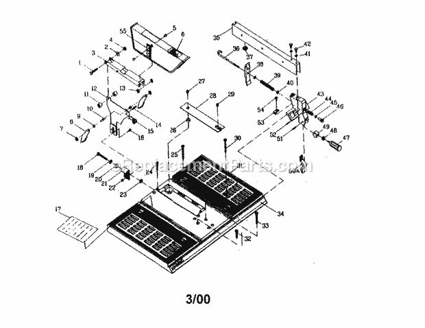 10" Table Saw Diagram and Parts List for 137271160  Craftsman Table Saw