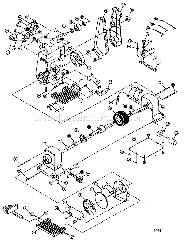 Unit Parts Diagram and Parts List for 137283300  Craftsman Belt or Drum Sander