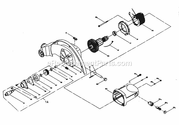 Motor Diagram and Parts List for 137285220  Craftsman Miter Saw