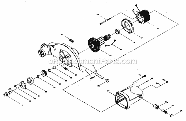 Motor Assy Diagram and Parts List for 137285350  Craftsman Miter Saw