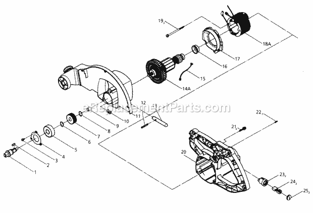 Page C Diagram and Parts List for 137285850  Craftsman Miter Saw