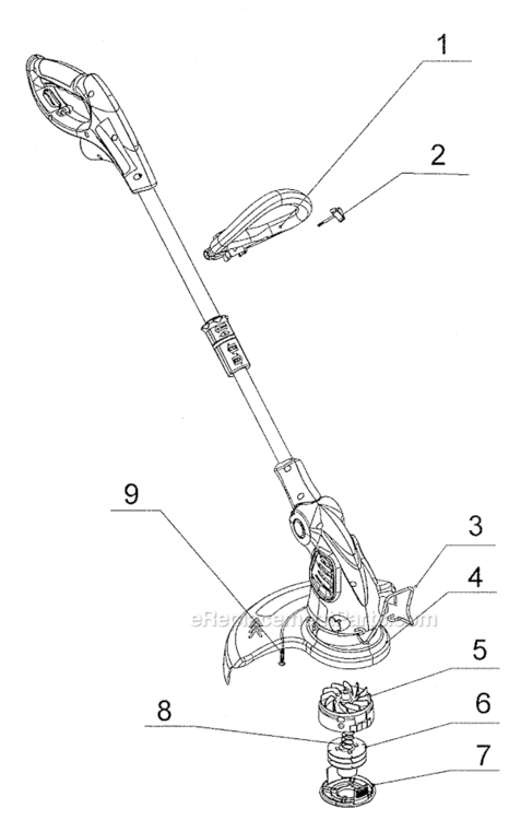 Page A Diagram and Parts List for 13874503  Craftsman Trimmer