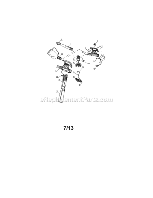 Page A Diagram and Parts List for 13874898  Craftsman Leaf Blower / Vacuum