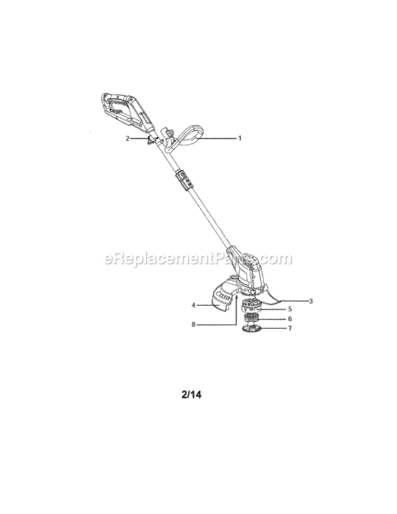 Page A Diagram and Parts List for 13898981  Craftsman Trimmer