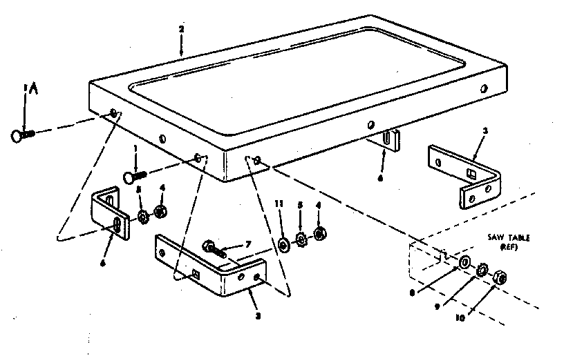 Table Extension Diagram and Parts List for 11329855  Craftsman Power Motor