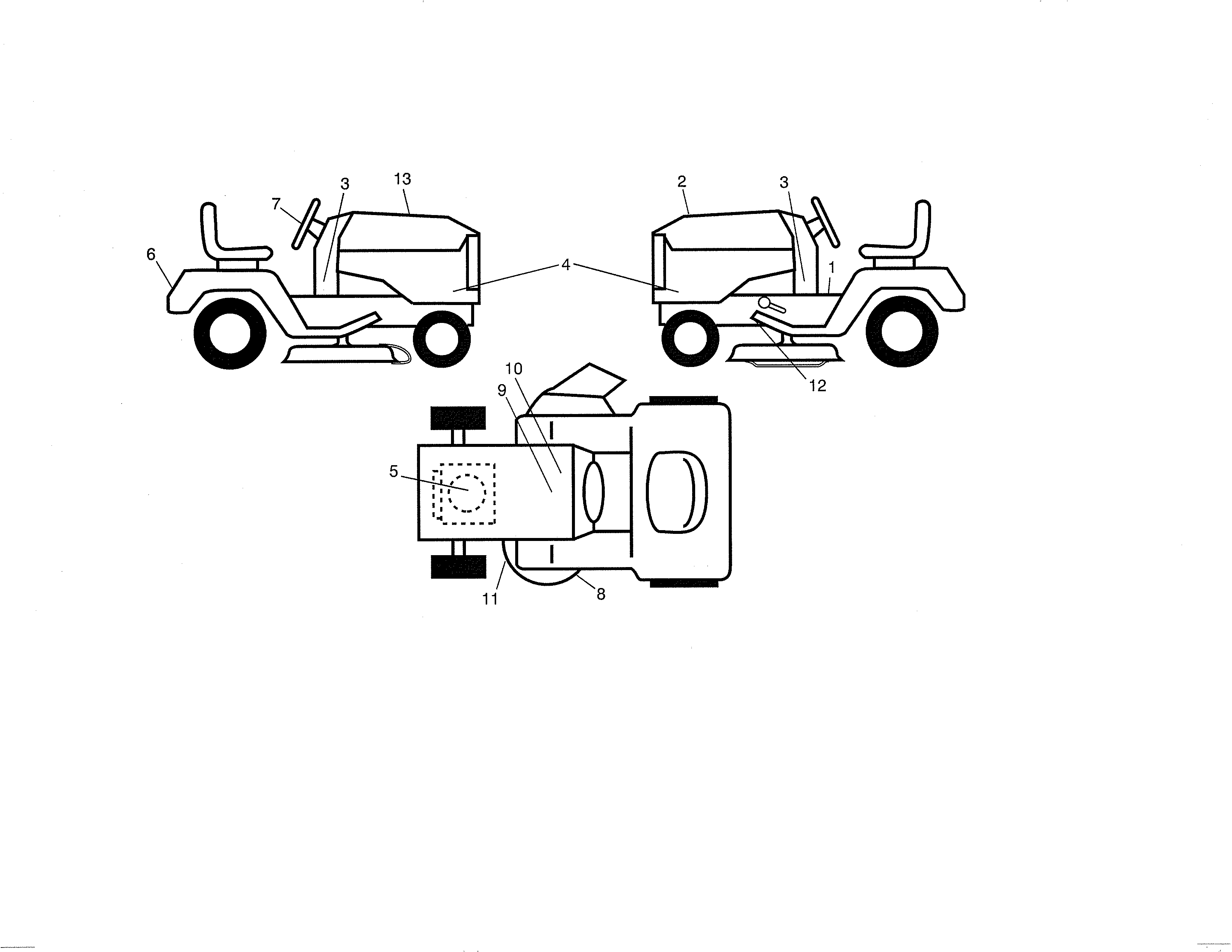 Decals Diagram and Parts List for 917286420  Craftsman Lawn Tractor