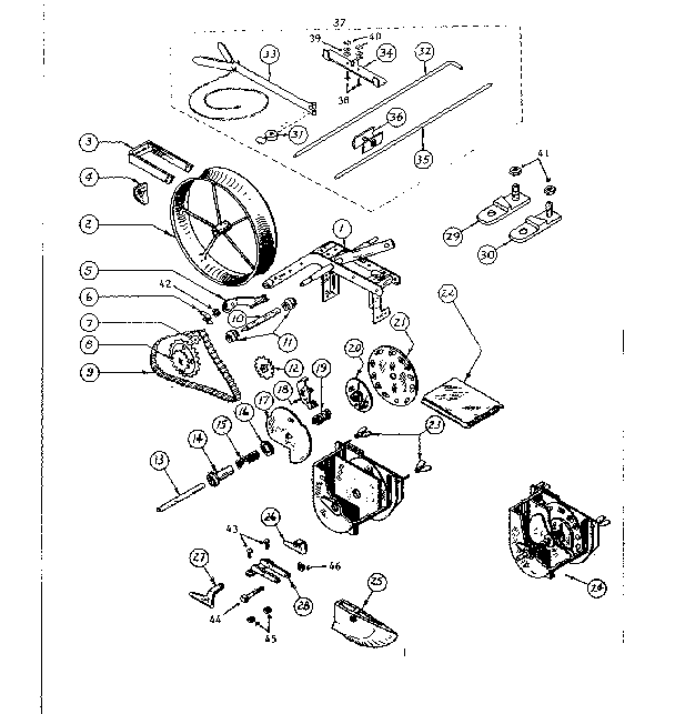 Seeder Diagram and Parts List for 597261620  Craftsman Seeder
