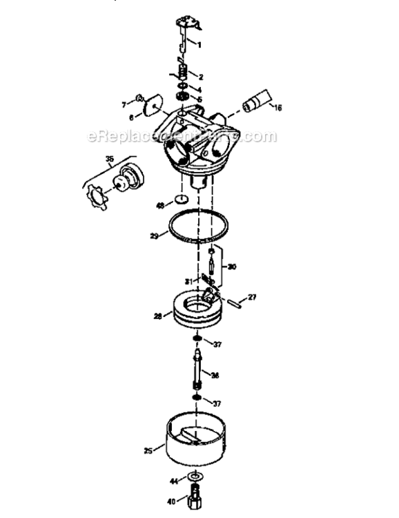 Carburetor_632747_71143 Diagram and Parts List for 143976250  Craftsman Engine