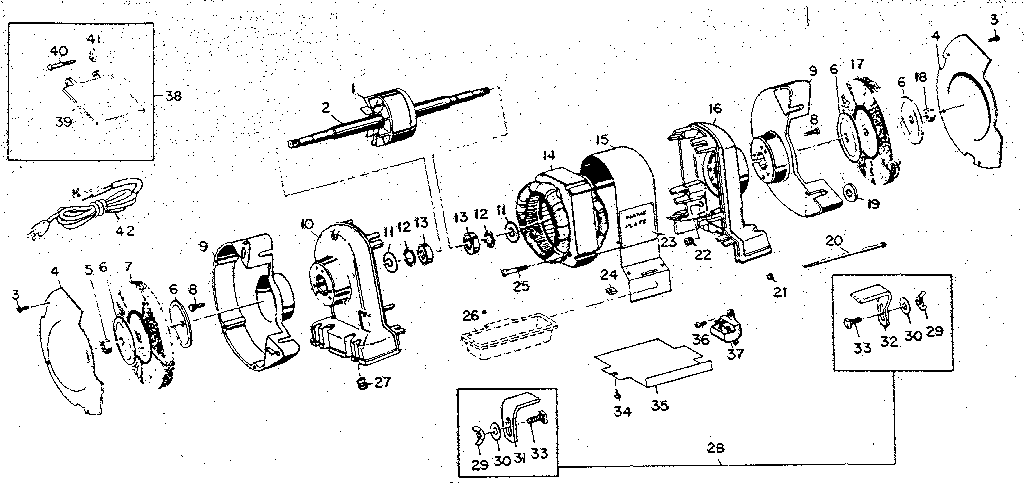 Unit Parts Diagram and Parts List for 39719570  Craftsman Grinder