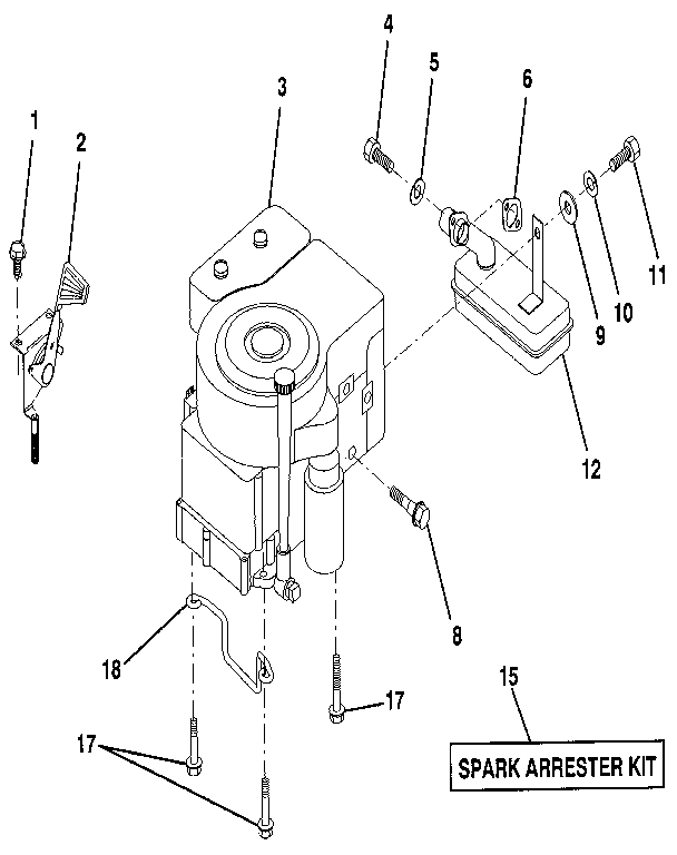 Engine/throttle Diagram and Parts List for 917256930  Craftsman Lawn Tractor