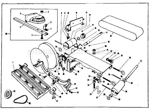 Unit Parts Diagram and Parts List for 14922641  Craftsman Belt or Drum Sander