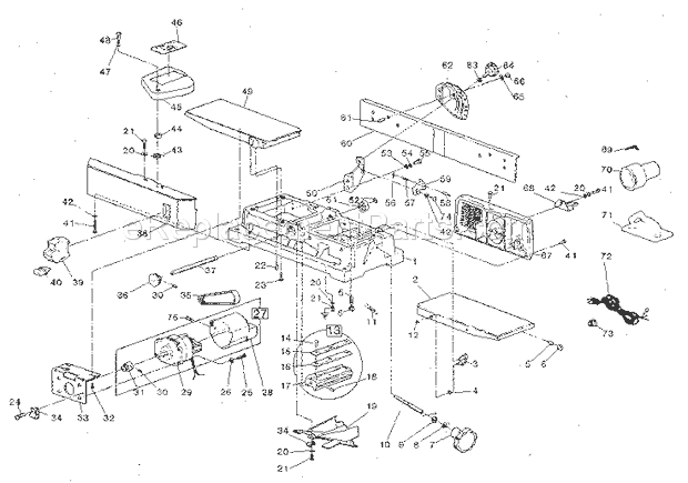Unit Parts Diagram and Parts List for 149236320  Craftsman Planer Jointer