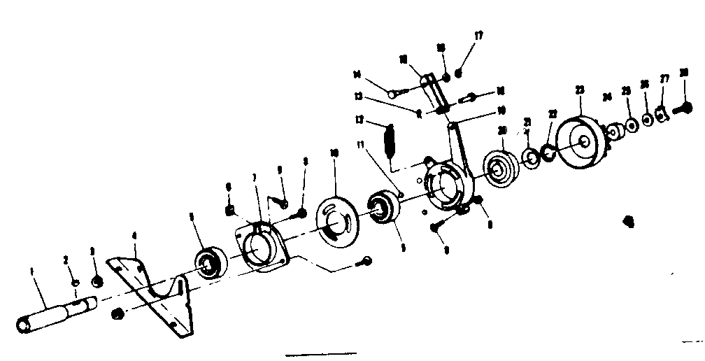 Clutch And Sprocket Assembly Diagram and Parts List for 53691220  Craftsman Lawn Mower