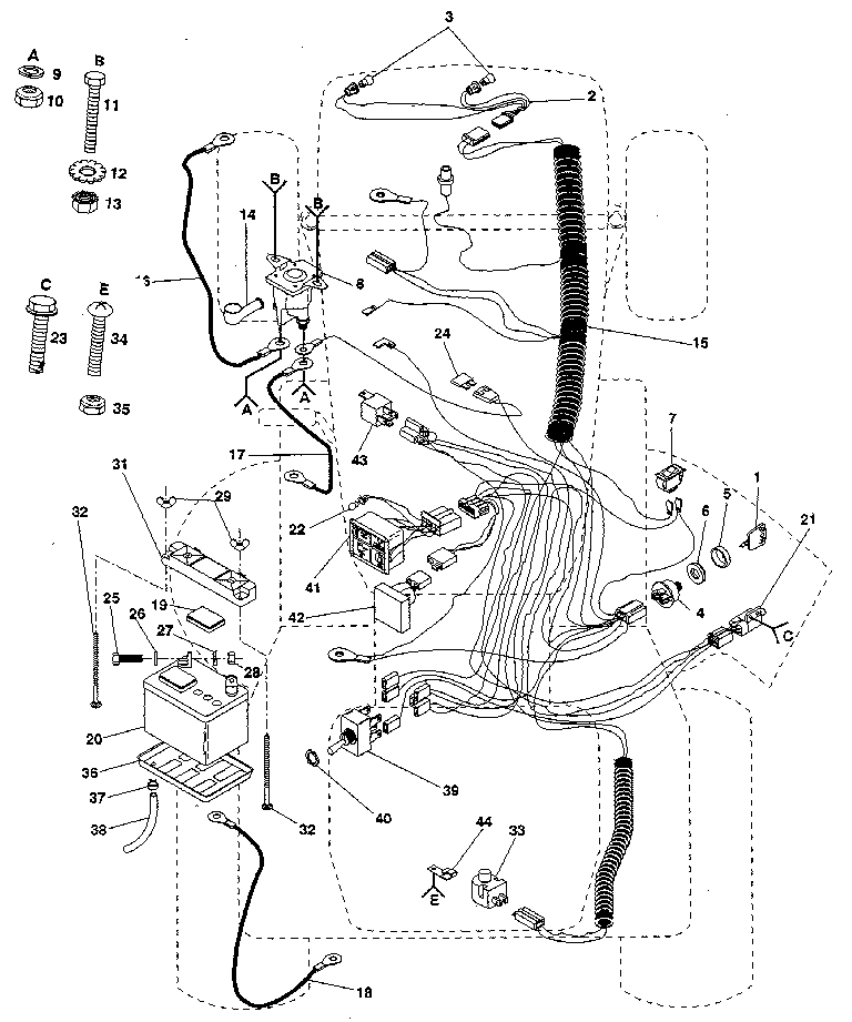 Electrical Diagram and Parts List for 917254780  Craftsman Lawn Tractor