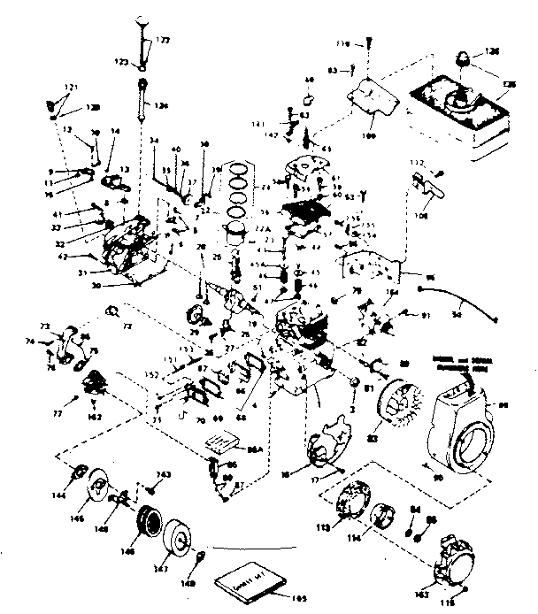 Engine Diagram and Parts List for 143766072  Craftsman Engine