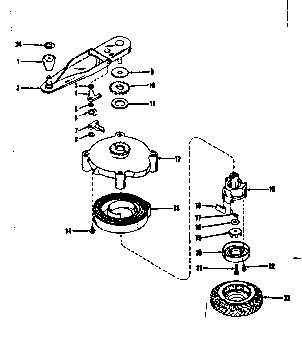 Self Starter No. 29249 Diagram and Parts List for 143104030  Craftsman Engine