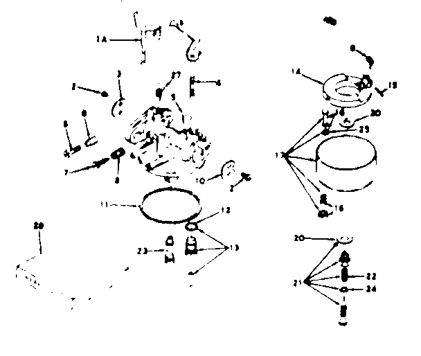 Carburetor Diagram and Parts List for 143649022  Craftsman Engine